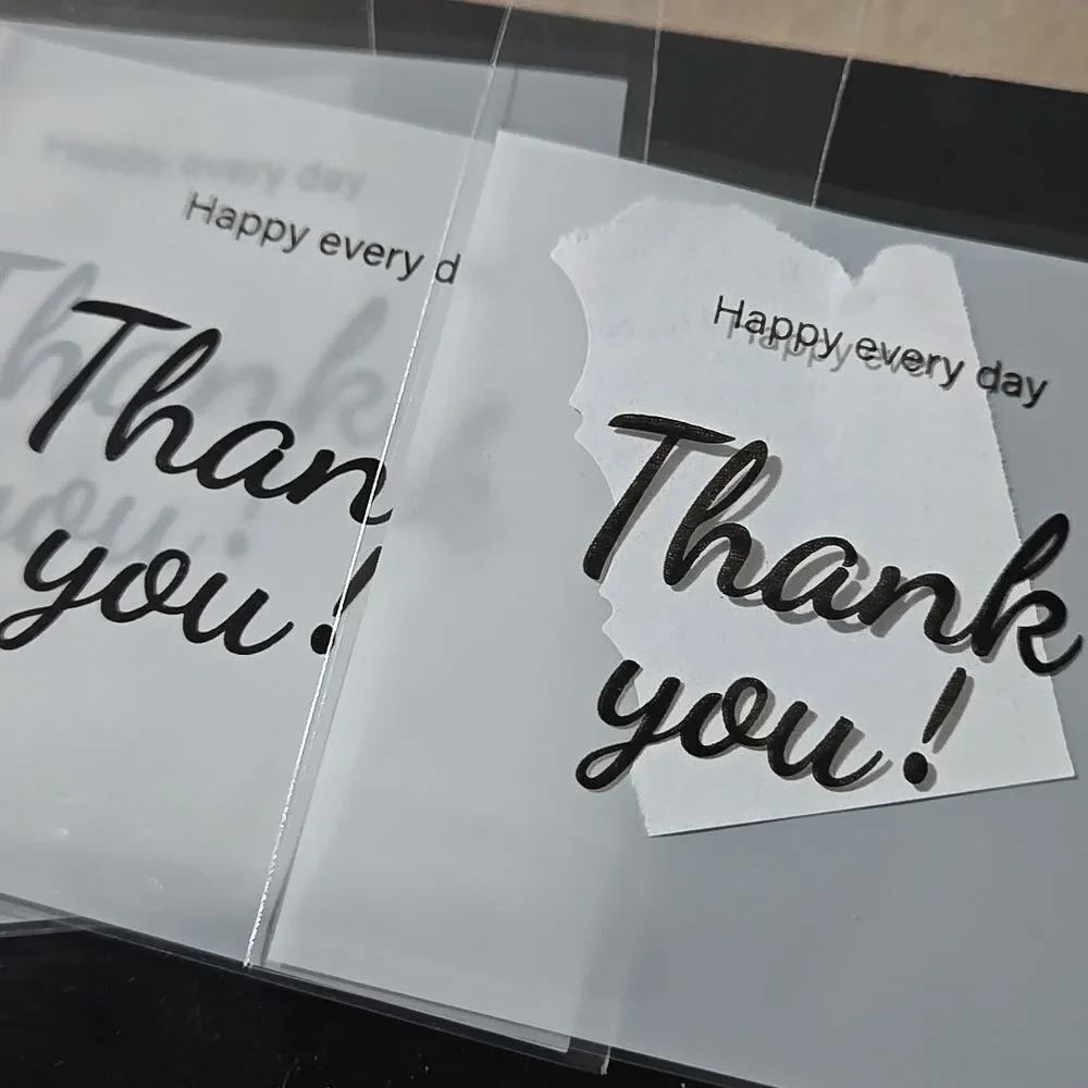 Thank You Party Favor Or Seller Jewelry Mini Bags Mail Swag Merch Black Clear